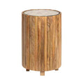 Crestview Collection Round Brown Solid Wood Accent_End Table