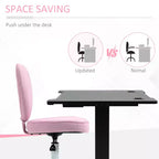 Chaise de bureau au dossier en forme de cœur avec hauteur réglable