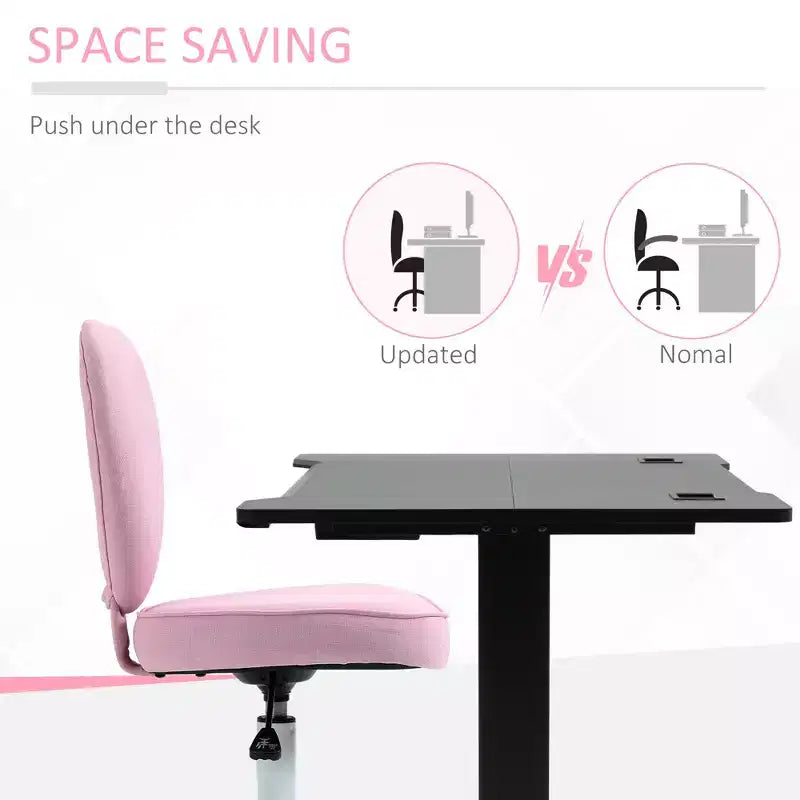 Chaise de bureau au dossier en forme de cœur avec hauteur réglable