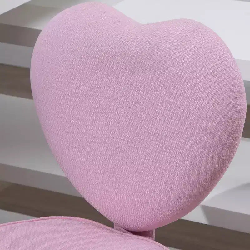 Chaise de bureau au dossier en forme de cœur avec hauteur réglable