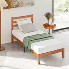 MAYEERTY 1100 LBS Struttura Letto in Legno Massiccio Resistente con Testiera Base Materasso a Doghe in Legno Nessuna Molla Richiesta