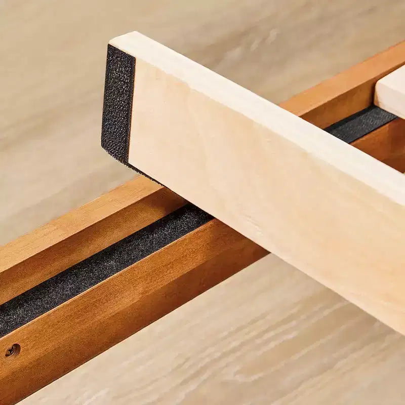 MAYEERTY 1100 LBS Struttura Letto in Legno Massiccio Resistente con Testiera Base Materasso a Doghe in Legno Nessuna Molla Richiesta