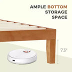 MAYEERTY 1100 LBS Struttura Letto in Legno Massiccio Resistente con Testiera Base Materasso a Doghe in Legno Nessuna Molla Richiesta