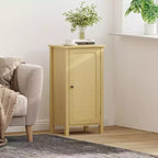 Comodino moderno con contenitore, tavolino da divano in legno da 40 cm di larghezza, tavolino stretto in rattan, tavolino da comodino per soggiorno, camera da letto, divano