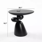 Tavolino Lucky Stone in fibra di vetro, minimalista, angolare, per caffè, decorativo, per soggiorno, camera da letto, camera degli ospiti