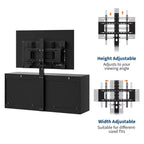 Mobile TV in legno a 9 cassetti con supporto, porta TV per televisori da 32-85 pollici, console multimediale grande per centro di intrattenimento