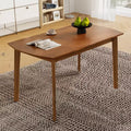 47 Mid-Century Modern Dining Table, Solid Rubber Wood Legs, Oval Curved Top for 4, Kitchen/Dining Room Table, Brown - ModernLuxe