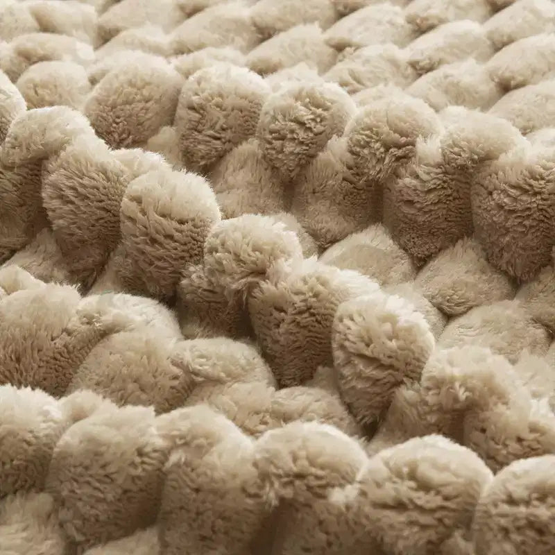 114 Canapé d'angle modulable en flanelle 3 places, assise profonde, boucle, sans assemblage, Camel clair