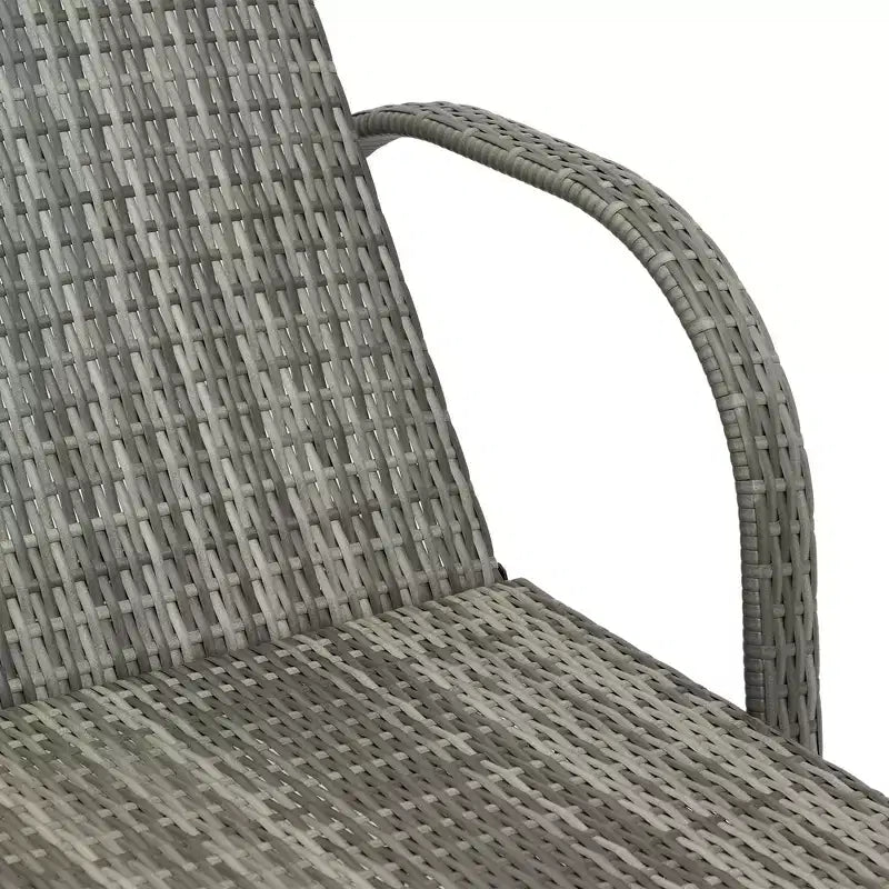 2 chaises longues inclinables, chaises d'extérieur roulantes avec coussin, oreiller, appuie-tête, accoudoirs et roulettes