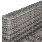 Ensemble de mobilier de patio en osier 4 pièces avec coussins, mobilier de sectionnel extérieur avec 2 canapés, causeuse et table basse en verre, ensemble de canapés de conversation