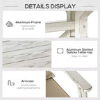 Ensemble de meubles de patio 4 pièces avec coussins, ensembles de canapés de conversation en osier pour l'extérieur, ensembles de canapés à cadre en aluminium pour le jardin, la piscine, le patio