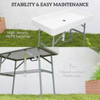 Table glacière pliante de 1,03 m avec drain, table de remplissage et de refroidissement, glacière d'extérieur avec étagère de rangement, glacière à boissons pour fêtes, pique-niques, barbecues