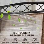 Set da bar da esterno da 4 pezzi con ombrellone, set da pranzo per patio con 2 sedie pieghevoli, tavolo in vetro temperato con texture a onde per cortile, giardino, terrazza, bordo piscina