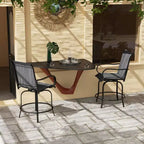 Set di 2 sgabelli da bar da esterno, sedie da bar girevoli a 360 gradi, 26,75 x 29,5 x 48,5