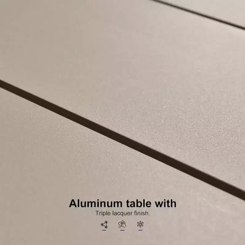 Set da pranzo da patio PURPLE LEAF in vimini resistente alle intemperie, set tavolo e sedie da esterno in alluminio per l'arredamento del giardino, set di mobili moderni per la cucina