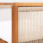 Christopher Knight Home Reina Set da Pranzo Moderno a 5 Pezzi per Esterni in Legno di Acacia con Corde Intrecciate a Mano