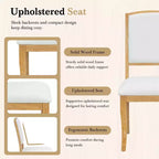 MAYEERTY Ensemble de table à manger ronde extensible 5 pièces style ferme, 16 rallonges amovibles, 4 chaises rembourrées pour 4 personnes, Espresso + Beige