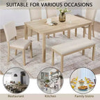 MAYEERTY Set da Pranzo Rotondo Moderno 5 Pezzi 47,3, 4 Sedie Imbottite, Nero Antico e Beige