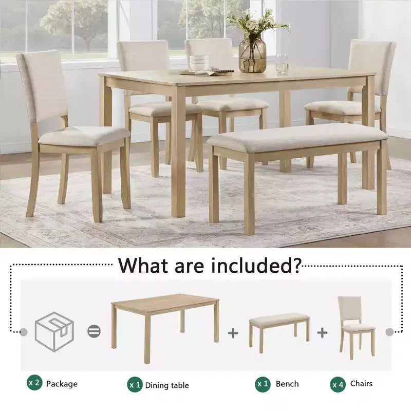 MAYEERTY Set da Pranzo Rotondo Moderno 5 Pezzi 47,3, 4 Sedie Imbottite, Nero Antico e Beige