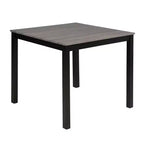 MAYEERTY Set da Pranzo in Legno da 6 Pezzi, 4 Sedie e Panca per 6 Persone, Bicolore Grigio Chiaro e Nero