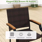 Set da pranzo da esterni Costway 9 pezzi con tavolo rettangolare da 79 pollici e 8 sedie impilabili in rattan