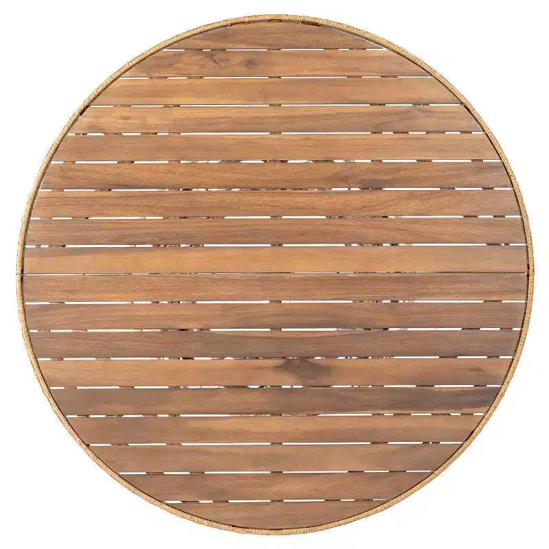Christopher Knight Home Nan Set da Pranzo da Esterno a 5 Pezzi in Legno di Acacia con 4 Poltrone in Vimini