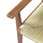 Christopher Knight Home Nan Set da Pranzo da Esterno a 5 Pezzi in Legno di Acacia con 4 Poltrone in Vimini