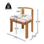 Christopher Knight Home Eleni Ensemble de salle à manger d'extérieur rustique 9 pièces en bois d'acacia avec plateau à lattes et coussins