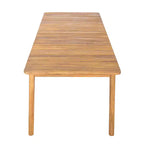 Christopher Knight Home Eleni Ensemble de salle à manger d'extérieur rustique 9 pièces en bois d'acacia avec plateau à lattes et coussins