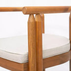 Christopher Knight Home Eleni Ensemble de salle à manger d'extérieur rustique 9 pièces en bois d'acacia avec plateau à lattes et coussins