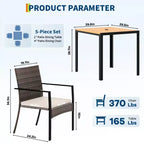 Set da pranzo per patio esterno