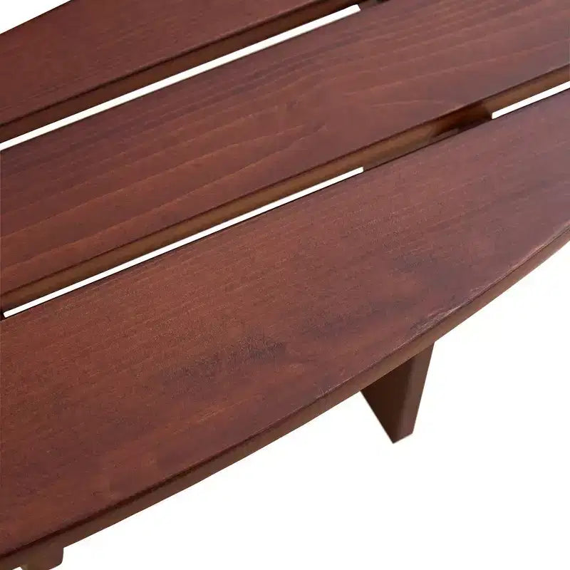 Table de pique-nique ronde Whisen d'extérieur pour 8 personnes, ensemble table et bancs d'extérieur, ensembles de salle à manger de patio avec 4 bancs intégrés, trou pour parasol