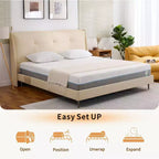 Materasso Rigido a 6 Strati da 12 Pollici per Chi Dorme su un Fianco, Queen Size in Memory Foam con Gel Rinfrescante