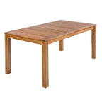 Set da pranzo Nicolas Patio di GDFStudio, 5 pezzi, in legno e metallo, con 4 poltrone in rattan intrecciato a mano