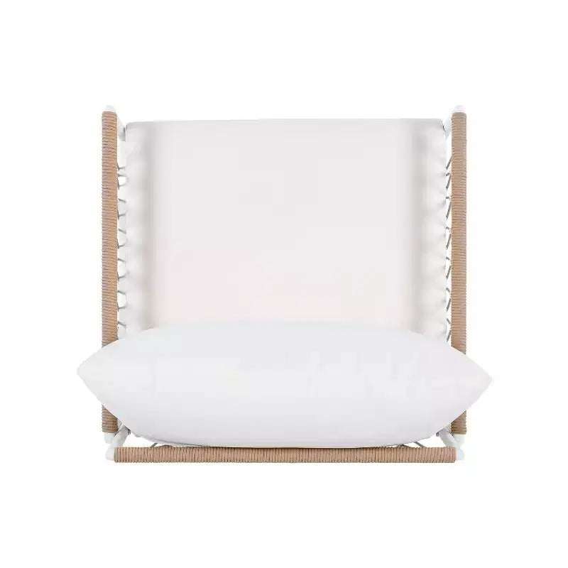 Ensemble de mobilier d'extérieur bohème 3 pièces avec 2 chaises pivotantes et une table en verre, pour le jardin ou le bord de piscine