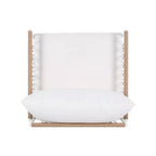 Ensemble de mobilier d'extérieur bohème 3 pièces avec 2 chaises pivotantes et une table en verre, pour le jardin ou le bord de piscine