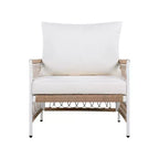 Ensemble de mobilier d'extérieur bohème 3 pièces avec 2 chaises pivotantes et une table en verre, pour le jardin ou le bord de piscine