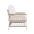 Ensemble de mobilier d'extérieur bohème 3 pièces avec 2 chaises pivotantes et une table en verre, pour le jardin ou le bord de piscine
