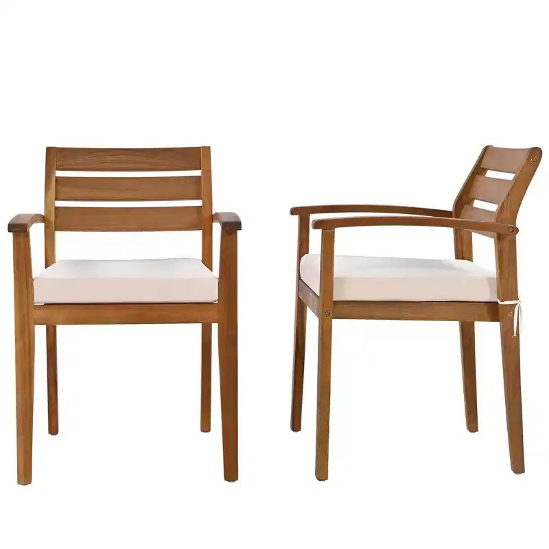 Set da pranzo rustico per esterni Whisen da 7 pezzi - 8 posti a sedere, set di mobili da giardino con cuscini rimovibili, sedie e panca, resistente alle intemperie - Naturale