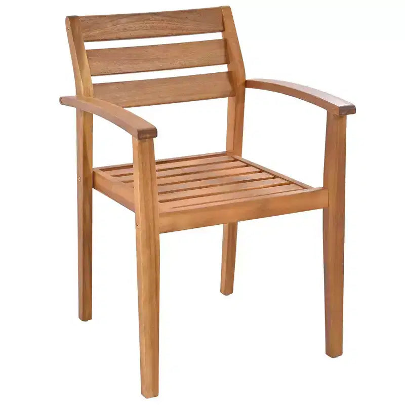 Set da pranzo rustico per esterni Whisen da 7 pezzi - 8 posti a sedere, set di mobili da giardino con cuscini rimovibili, sedie e panca, resistente alle intemperie - Naturale