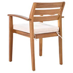 Set da pranzo rustico per esterni Whisen da 7 pezzi - 8 posti a sedere, set di mobili da giardino con cuscini rimovibili, sedie e panca, resistente alle intemperie - Naturale