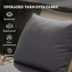 Lot de 8 coussins de chaise de patio avec assise et dossier, ensemble de coussins de rechange résistants à la décoloration