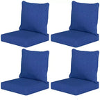 Lot de 8 coussins de chaise de patio avec assise et dossier, ensemble de coussins de rechange résistants à la décoloration