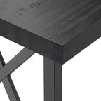 Scrivania rustica a X - Nera