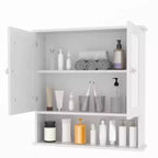 Armadietto dei medicinali con specchio da 22,2 pollici per bagno, armadietto da parete sopra il WC con ripiano regolabile, armadietto impermeabile in MDF per bagno