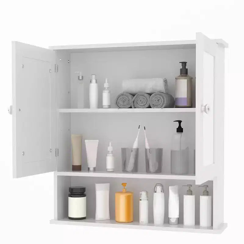 Armadietto dei medicinali con specchio da 22,2 pollici per bagno, armadietto da parete sopra il WC con ripiano regolabile, armadietto impermeabile in MDF per bagno