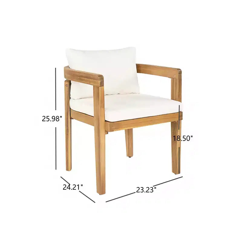 Christopher Knight Home Virote, set da pranzo moderno da 5 pezzi in legno di acacia, con foro per ombrellone e tavolo a doghe