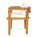 Christopher Knight Home Virote, set da pranzo moderno da 5 pezzi in legno di acacia, con foro per ombrellone e tavolo a doghe