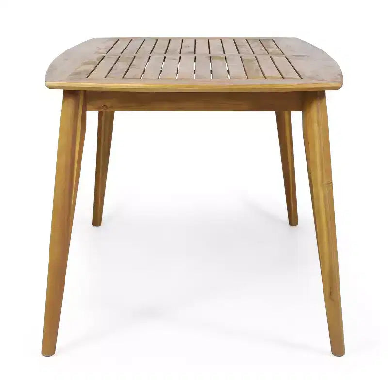 Christopher Knight Home Danette Set da pranzo da 7 pezzi da esterno rustico in vimini intrecciato e legno di acacia