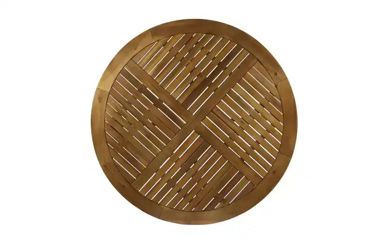 ModernLuxe Set da pranzo da patio in legno di acacia, tavolo da pranzo da esterno e 4 poltrone in corda intrecciata con cuscini crema, Teak+Nero